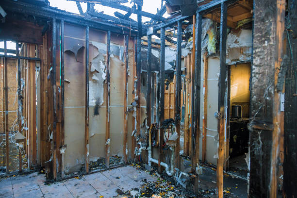 Professional Fire Damage Restoration technician working in Wyoming, MN